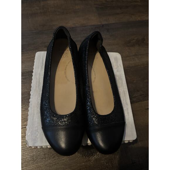 Ziera Comfort Plus Hula Black Leather Ballet Flat 40 US 9 - Picture 1 of 4
